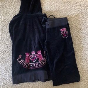 Black & pink Juicy Couture Sweatsuit set